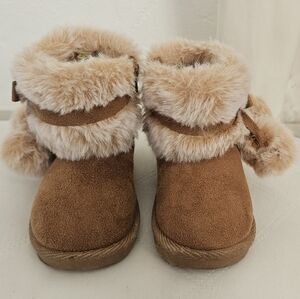 Cozy Brown Kids' Fur-Lined Boots
